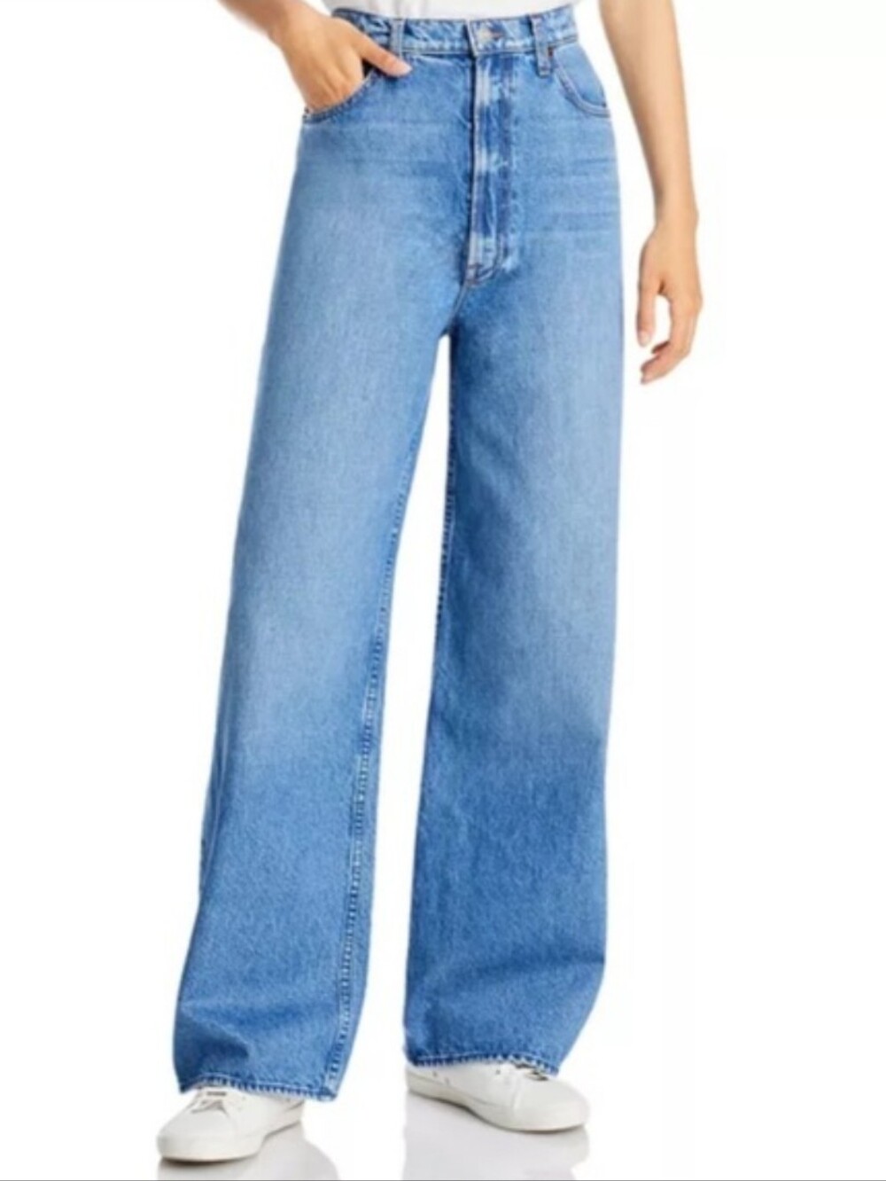 MOTHER Snacks! The Yummy Puddle Wide Leg Jeans Delicious Memories Blue Size 31